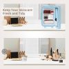 Mini Skincare Fridge with Dimmable LED Mirror, 4Liter/6 Cans Cooler and Warmer for Makeup, Cosmetic, Beauty, Food, Portable Smal