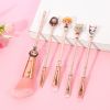 Japan Anime Cosplay10pcs Demon Slayer Kimetsu no Yaiba Makeup Brushes Set Tool Women Powder Eyeshadow Face Cosmeitcs Fan Collect