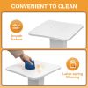 Convient Beauty Equipment Cart White Desktop Rolling Trolley Cart Small Bubble Medical Cart with Handle,Storage Tray,Brake