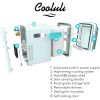Cooluli 10L Mini Fridge for Bedroom - Car, Office Desk & College Dorm Room - 12V Portable Cooler & Warmer for Food Drinks Beauty