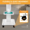 Convient Beauty Equipment Cart White Desktop Rolling Trolley Cart Small Bubble Medical Cart with Handle,Storage Tray,Brake