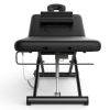 80 Inches Wide -Beauty Salon Beauty Bed Modern Massage Bed - Black 10*10 square leg iron frame structure - No adjustable backrest DDAMC-2Z-B-LKJ