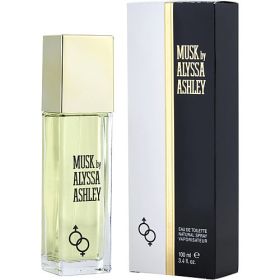 ALYSSA ASHLEY MUSK by Alyssa Ashley (Scent: Geranium, Rose, Musk, Oak Moss, Iris, Option: WOMEN, size: 3.4 OZ)