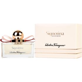 SIGNORINA by Salvatore Ferragamo (Scent: Currant, Pink Pepper, Fresh jasmin, rose, peony petals, Patchuli, pannacotta, musk, Option: WOMEN, size: 1.7 OZ)