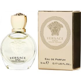 VERSACE EROS POUR FEMME by Gianni Versace (Scent: Pomegranate, Calabrian Bergamot, Sicilian Lemon, Peony, Jasmine, Jasmine Sambac, Lemon Blossom, Woody Notes, Musk, Ambroxan, Sandalwood, Option: WOMEN, size: 0.17 OZ)