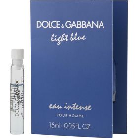 D & G LIGHT BLUE EAU INTENSE by Dolce & Gabbana (Scent: Grapefruit, Mandarin Orange, Juniper, Sea Water, Musk, Amberwood, Option: MEN, size: 0.05 OZ)
