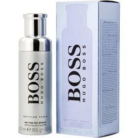 BOSS BOTTLED TONIC by Hugo Boss (Scent: Apple, Lemon, Bitter Orange, Grapefruit, Geranium, Cloves, Cinnamon, Ginger, Woody Notes, Vetiver, Option: MEN, size: 3 OZ)