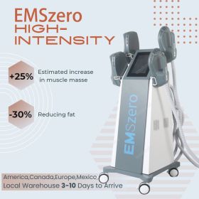EMSzero Body Sculpt Electromagnet Slimming 6500W High Power 4 Handles Reducing Fat Machine Beauty Salon New EMS zero Weight Loss (Color: Shipping)