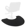 3′x 4.5′x 1/2" Beauty Salon Semicircle Anti-fatigue Salon Mat (Round Outside And Round Inside) Black
