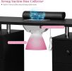 Manicure Table Nail Desk for Nail Tech, Table Station W/Electric Dust Collector, Nail Makeup Beauty Salon Storage Acetone