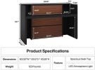 Tribesigns Modern Reception Desk with LED Lights,for Reception Room,Lobby,Beauty Salon, Retail,Checkout,Counter